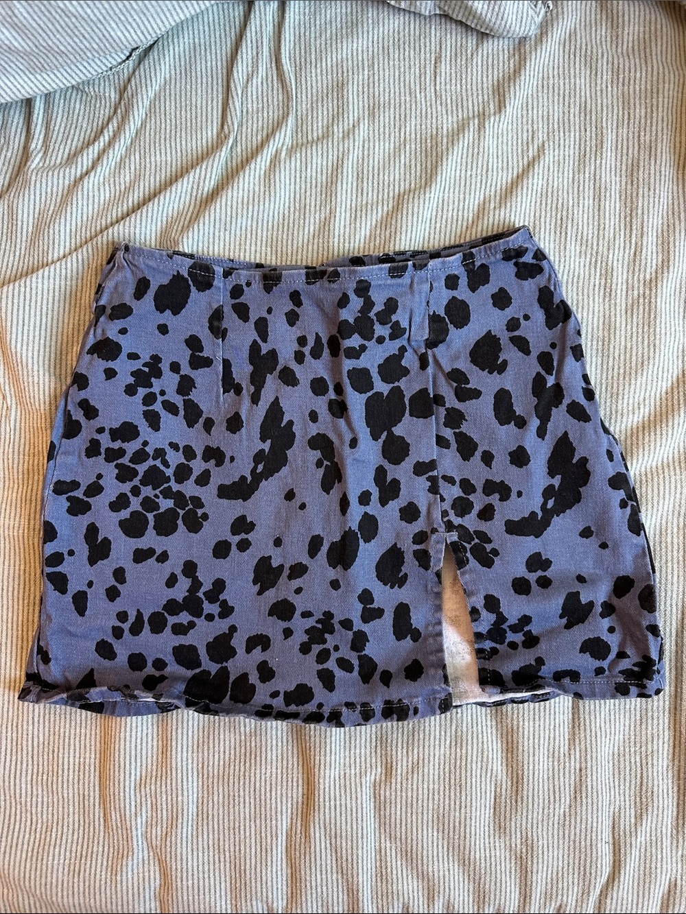 BDG Purple & Black Animal Print Skirt